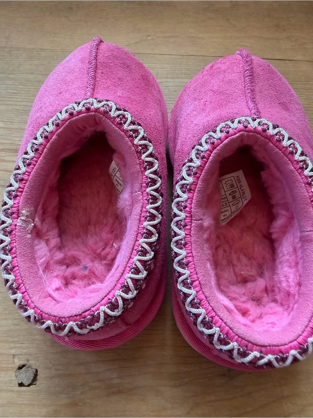 UGG Pink Fleece Lined Slippers